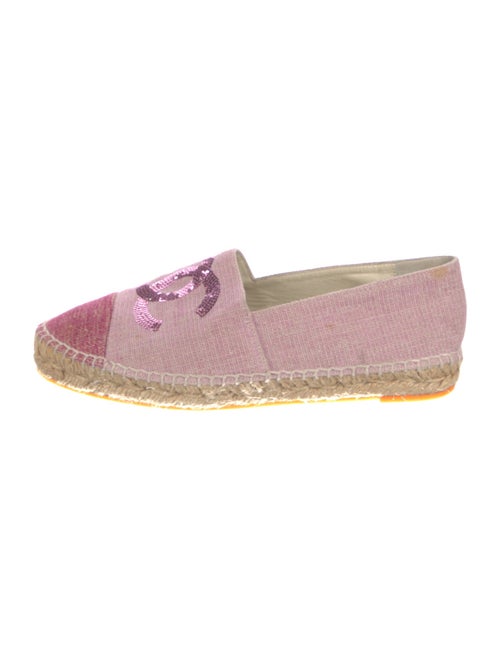 Chanel Interlocking CC Logo Canvas Espadrilles