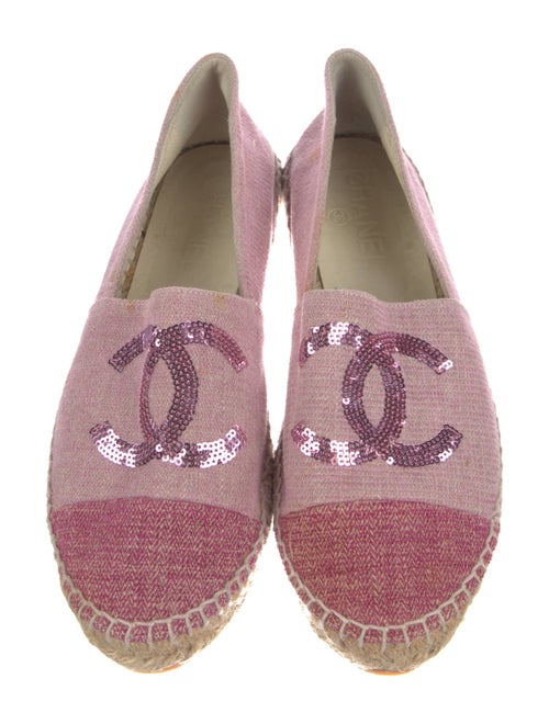 Chanel Interlocking CC Logo Canvas Espadrilles