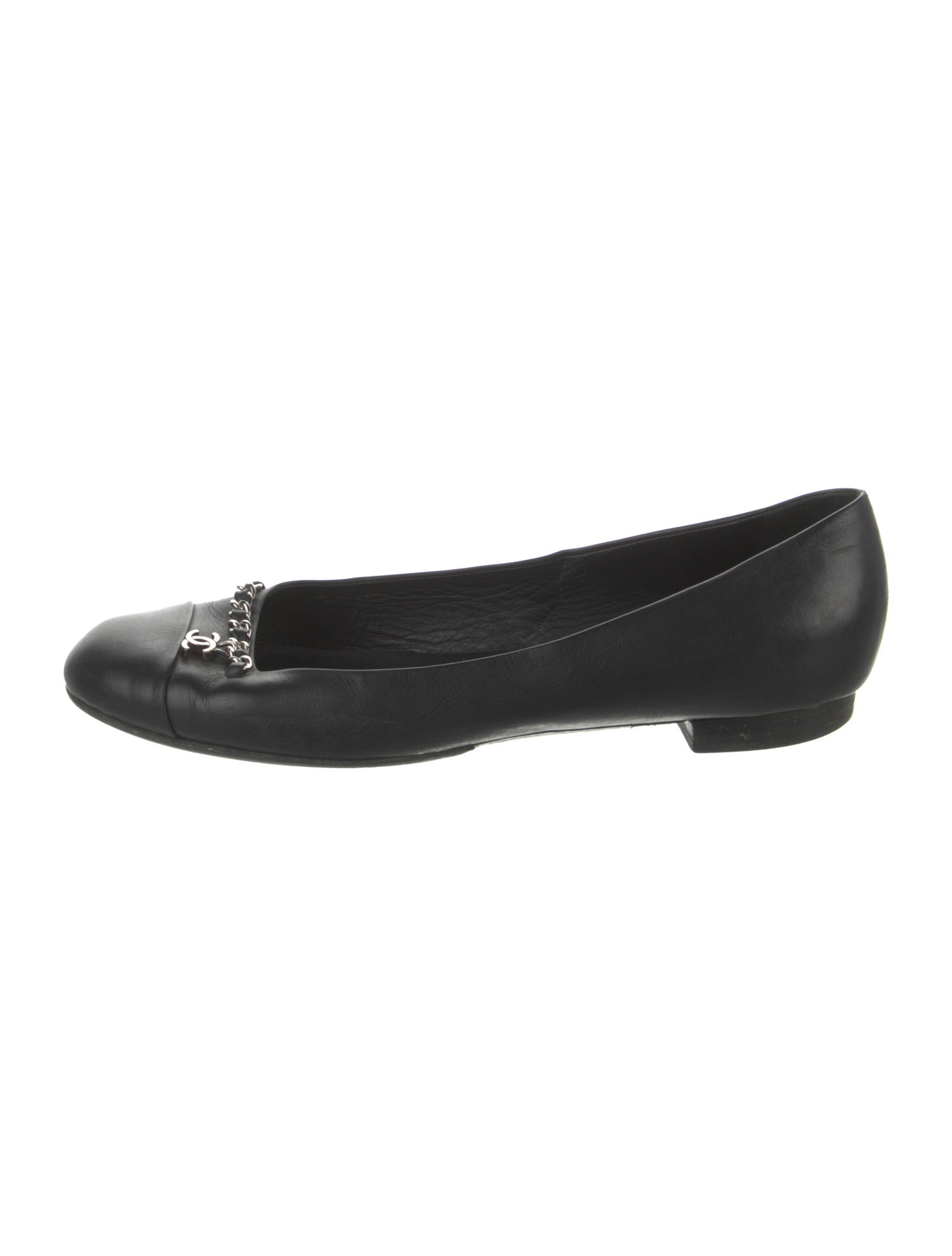 Chanel Interlocking CC Logo Lambskin Flats