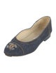 Chanel Interlocking CC Logo Denim Ballet Flats