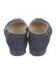 Chanel Interlocking CC Logo Denim Ballet Flats