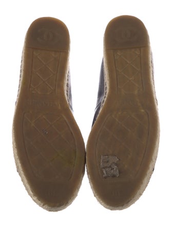 Chanel Interlocking CC Logo Lambskin Espadrilles