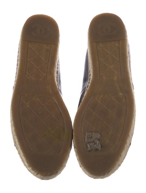 Chanel Interlocking CC Logo Lambskin Espadrilles