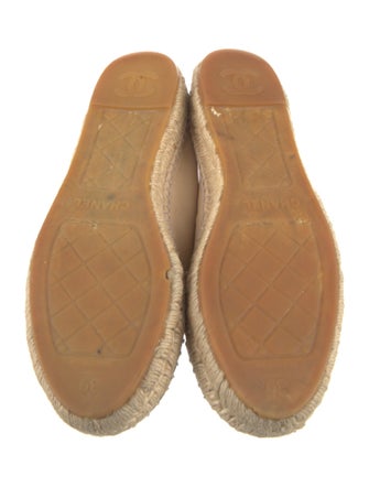 Chanel Interlocking CC Logo Lambskin Espadrilles