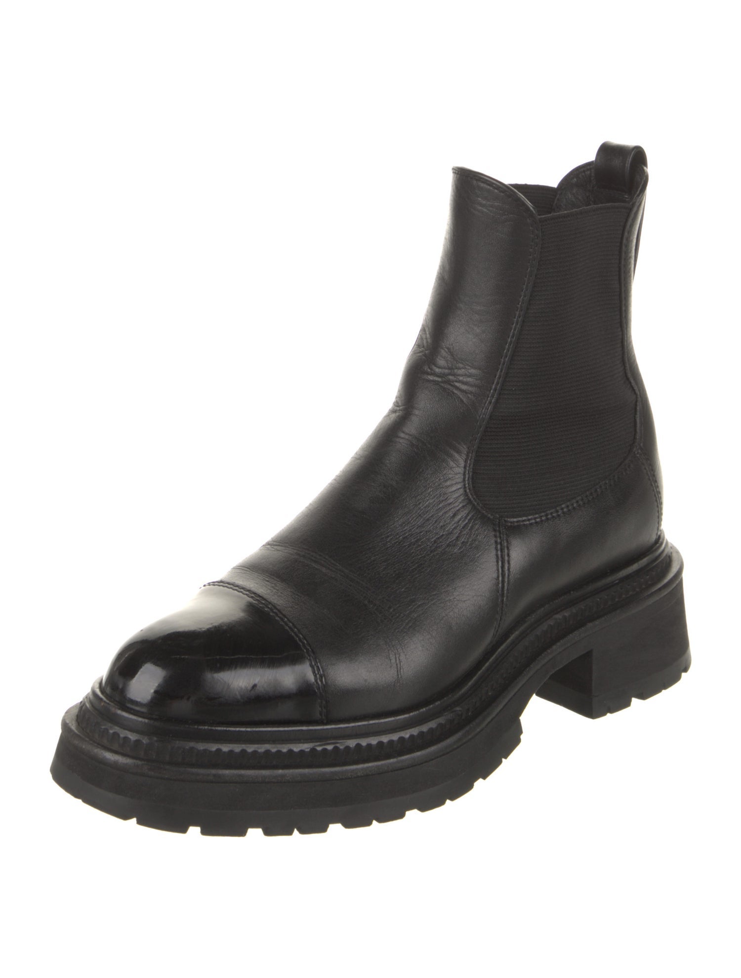 Chanel 2022 Interlocking CC Logo Chelsea Boots