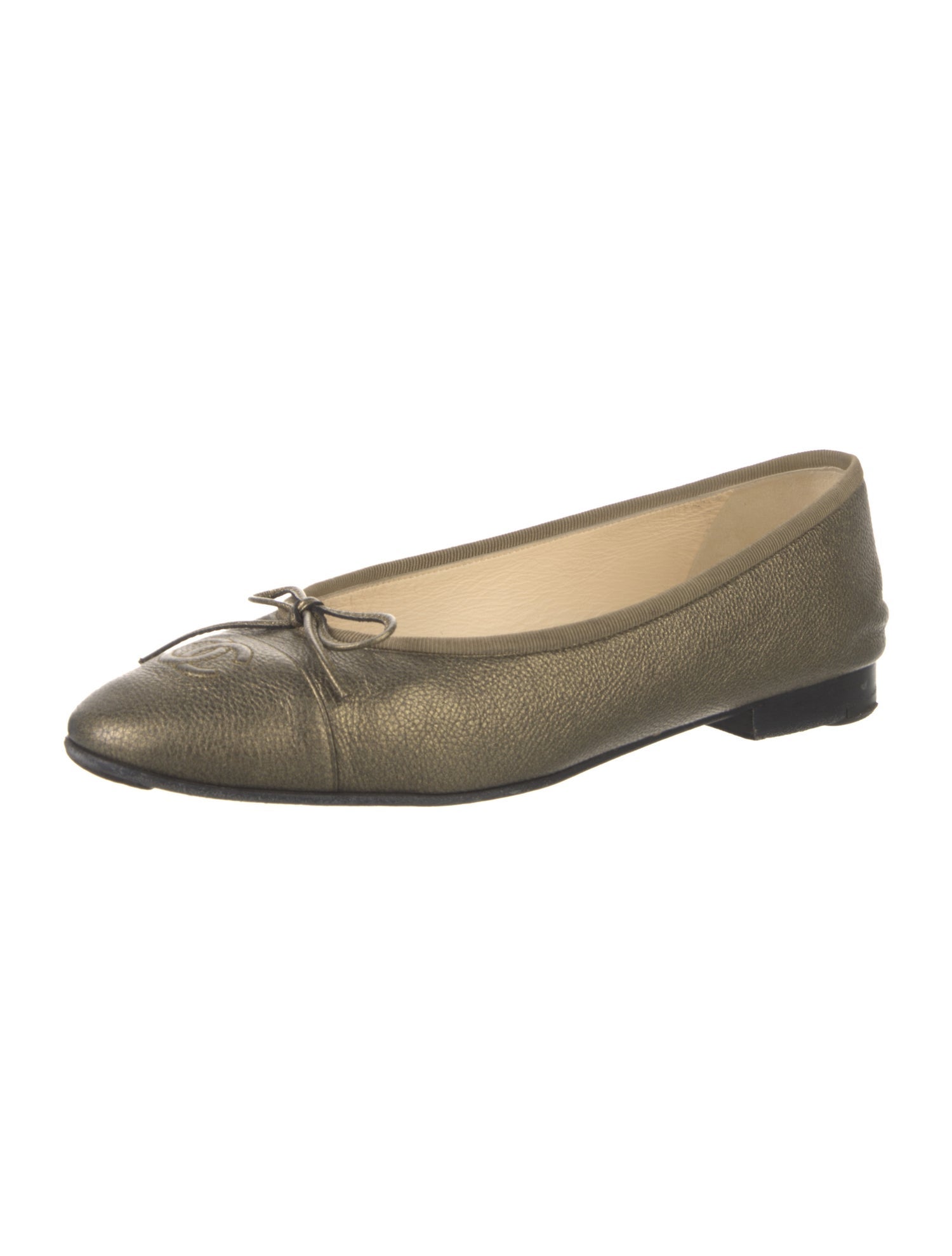 Chanel 2015 Interlocking CC Logo Ballet Flats
