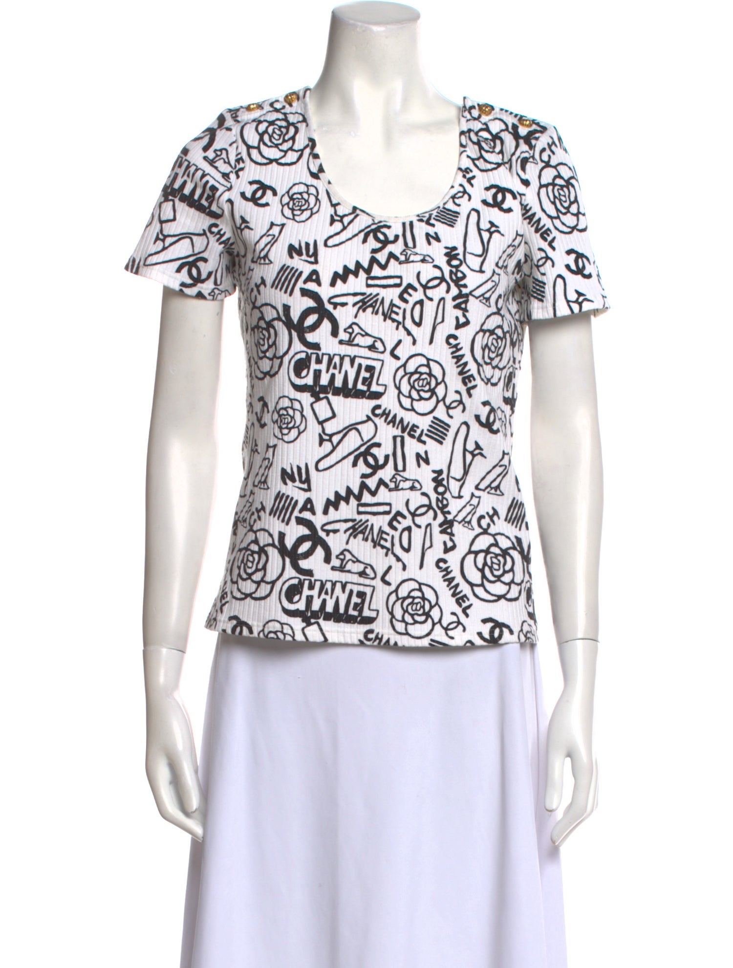 Chanel 2019 Paris-New York Graffiti T-Shirt