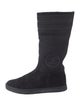 Chanel Interlocking CC Logo Suede Sock Boots