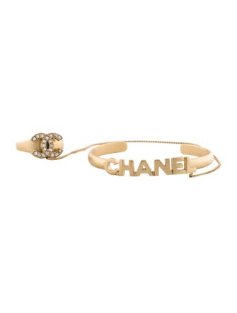 Chanel Strass CC Cuff Bracelet