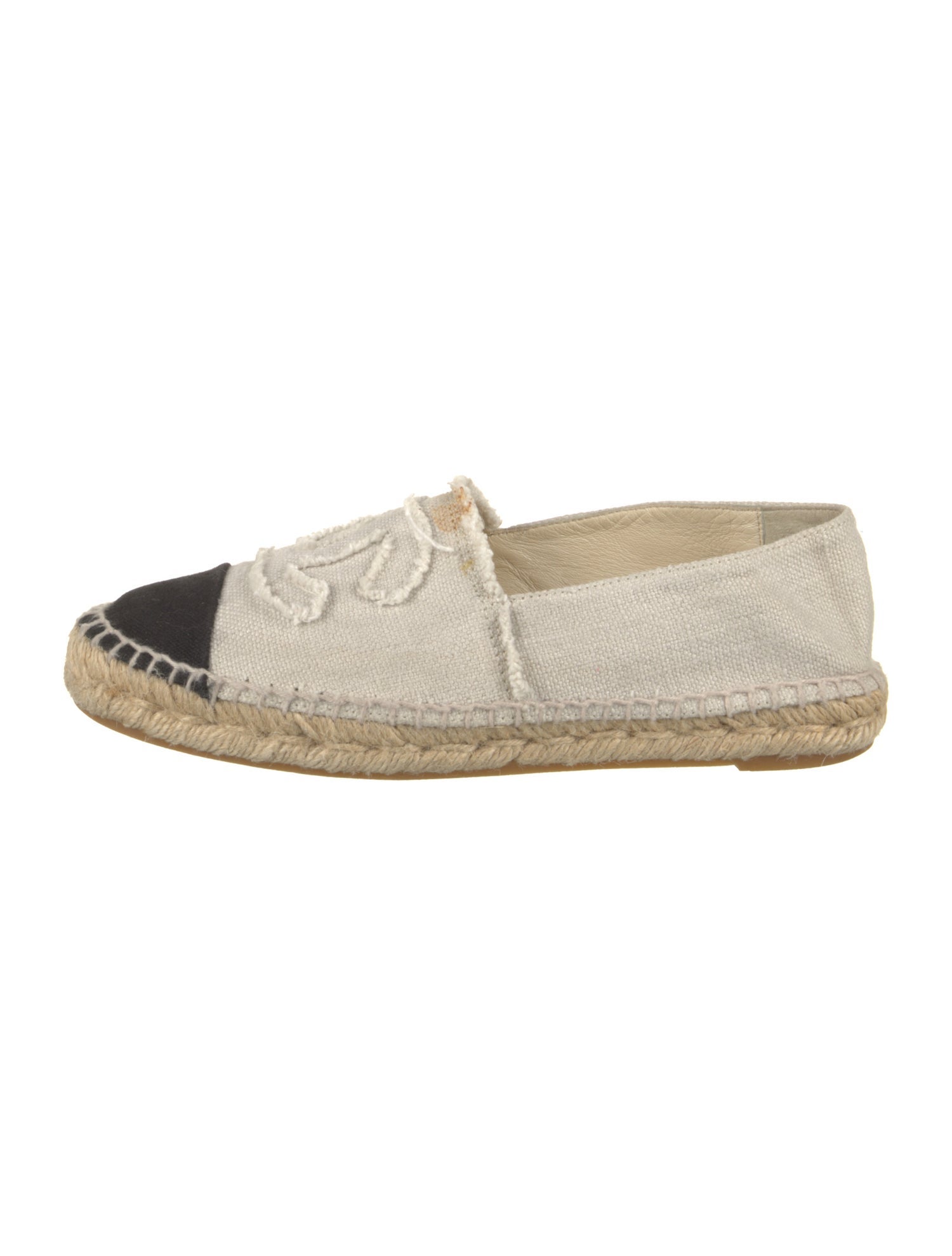 Chanel Interlocking CC Logo Canvas Espadrilles