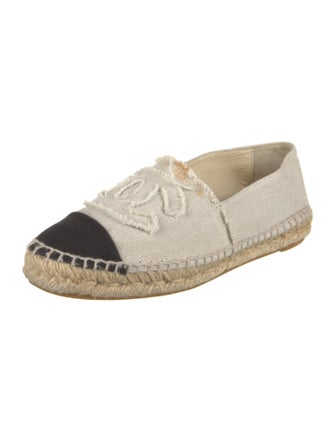 Chanel Interlocking CC Logo Canvas Espadrilles
