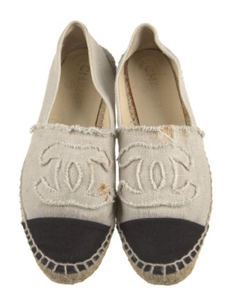 Chanel Interlocking CC Logo Canvas Espadrilles