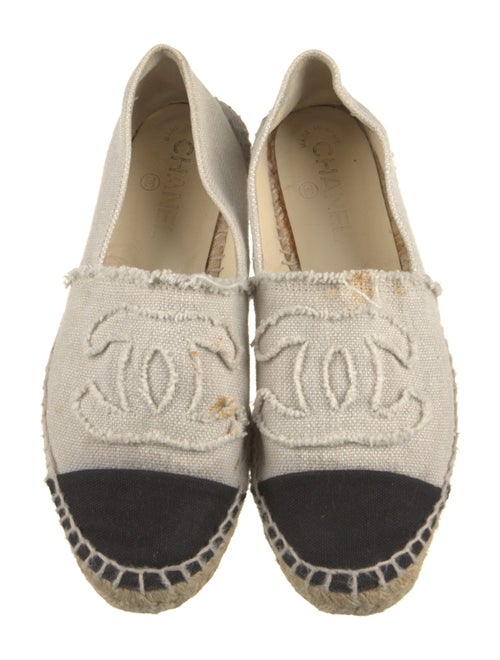 Chanel Interlocking CC Logo Canvas Espadrilles