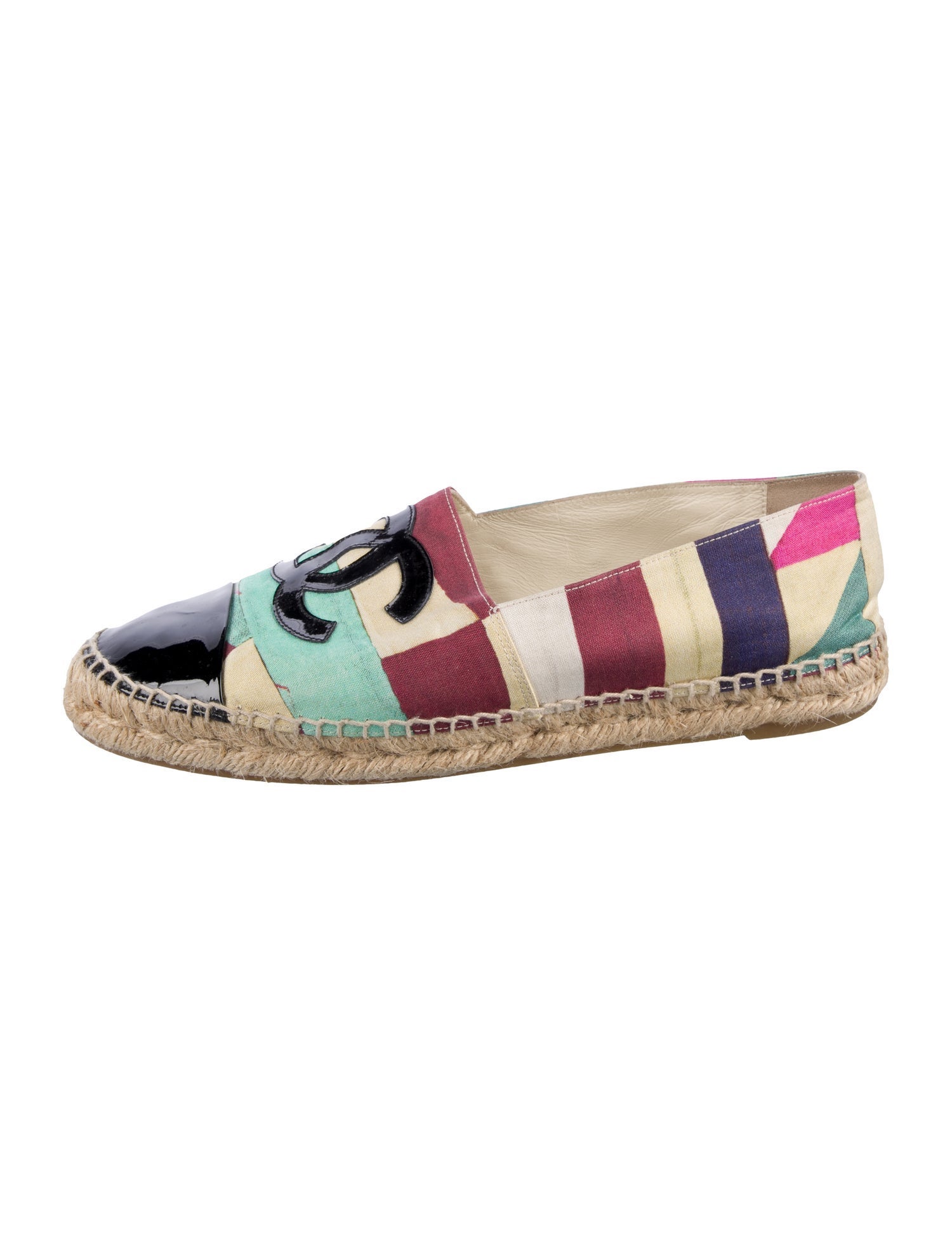Chanel Interlocking CC Logo Canvas Espadrilles
