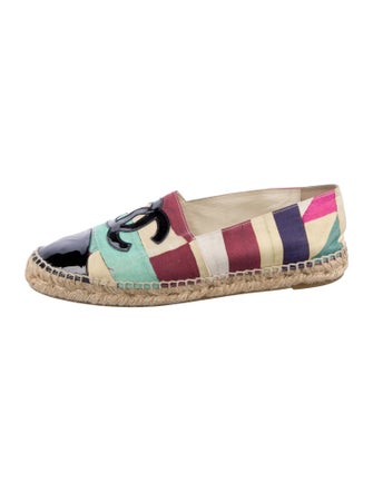 Chanel Interlocking CC Logo Canvas Espadrilles