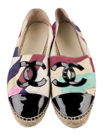 Chanel Interlocking CC Logo Canvas Espadrilles