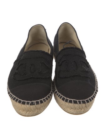 Chanel Interlocking CC Logo Canvas Espadrilles