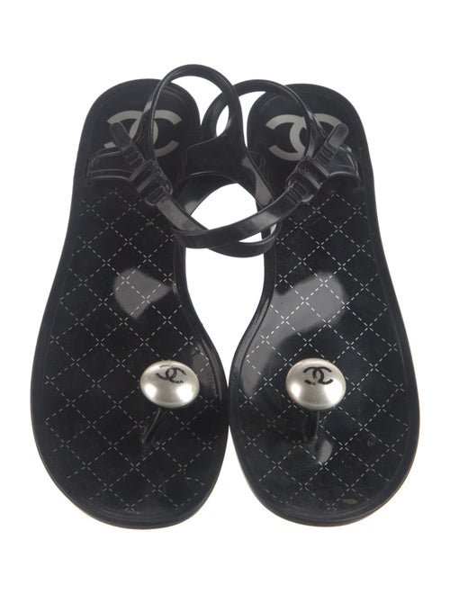 Chanel 2010 Interlocking CC Logo Sandals
