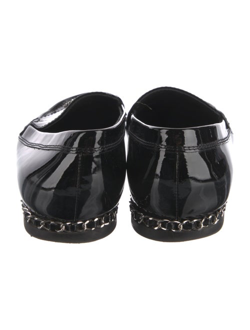Chanel Interlocking CC Logo Patent Leather Loafers