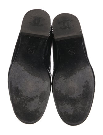 Chanel Interlocking CC Logo Patent Leather Loafers