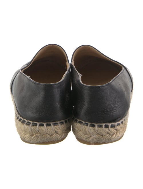 Chanel Interlocking CC Logo Leather Espadrilles