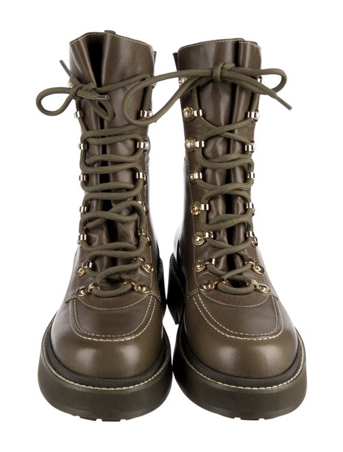 Chanel 2021 Interlocking CC Logo Combat Boots