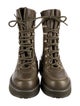 Chanel 2021 Interlocking CC Logo Combat Boots