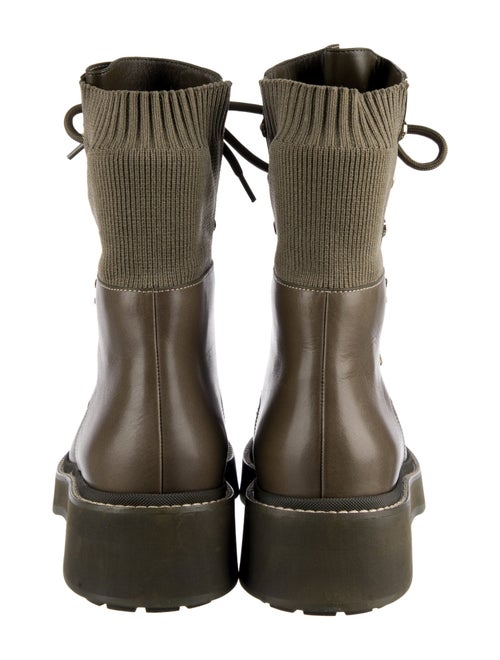 Chanel 2021 Interlocking CC Logo Combat Boots