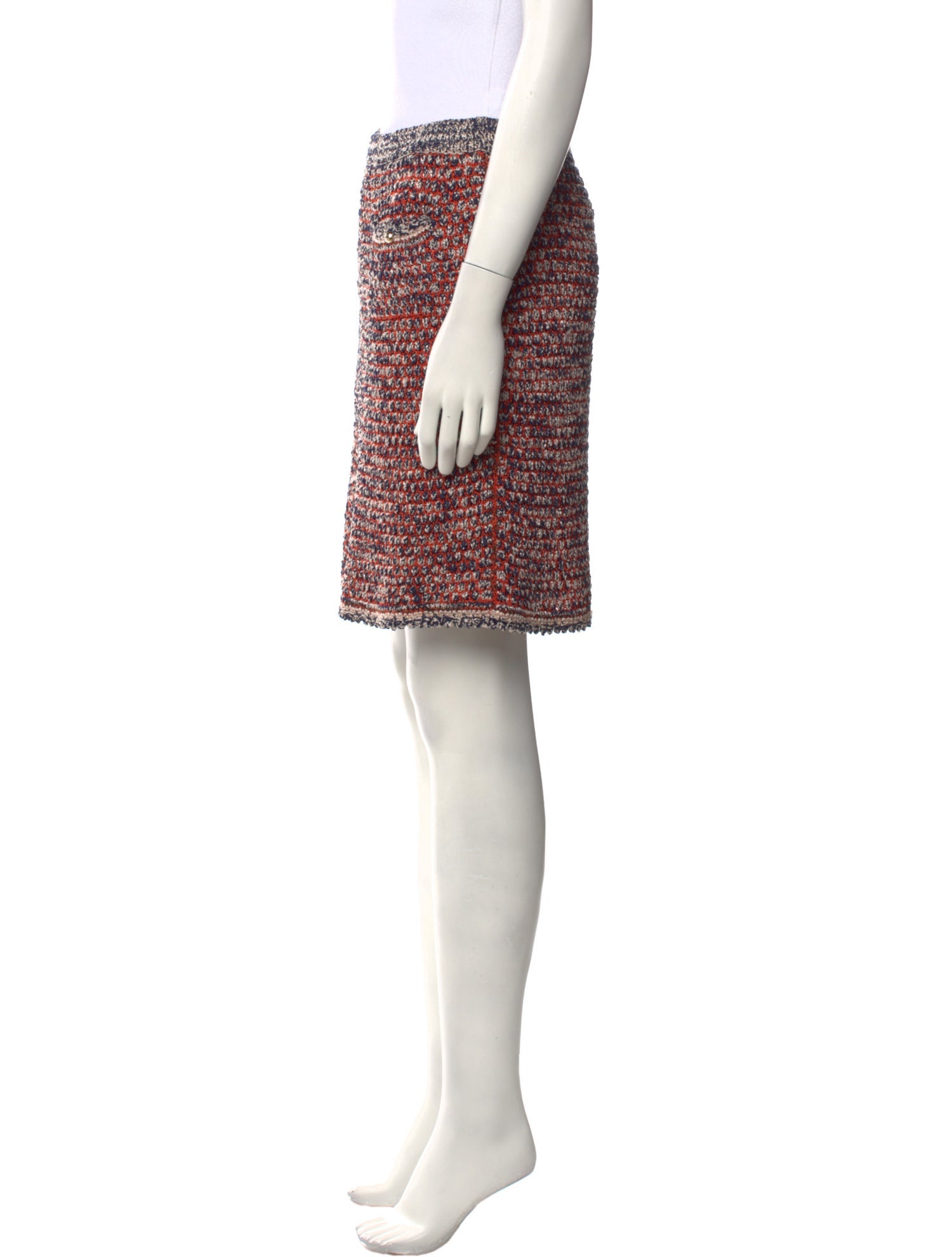 ミニスカート BALMAIN FW25 Pink tweed skirt (FF1LBA92XL01 4CU) Short sequinned tweed skirt - Women | BALMAIN