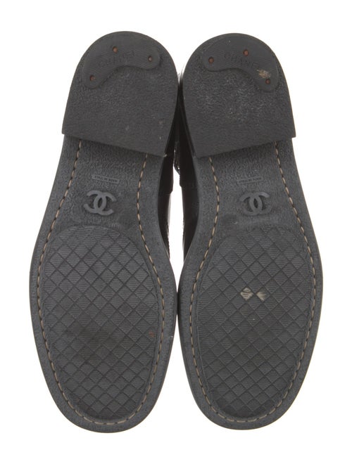 Chanel Interlocking CC Logo Leather Combat Boots