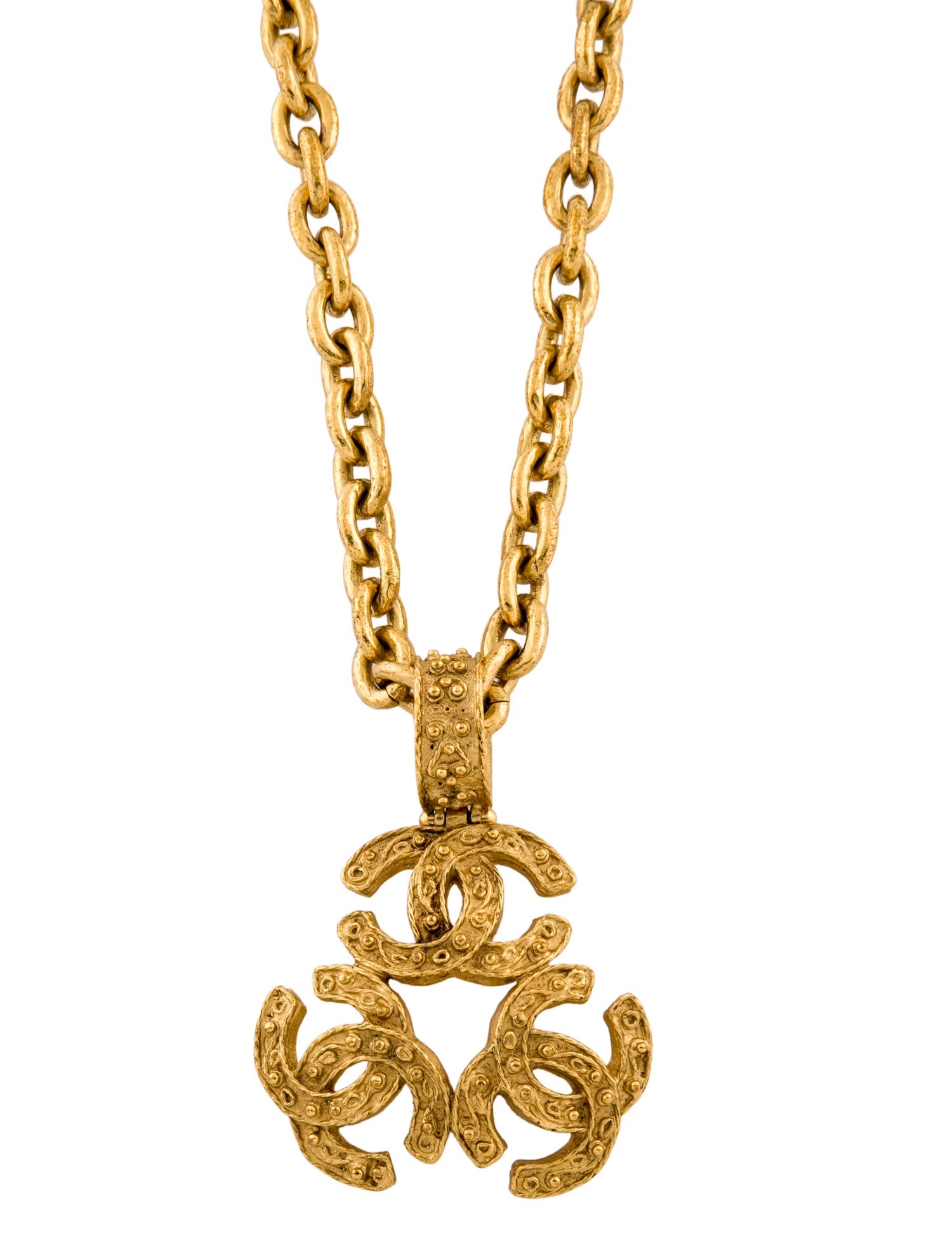 Chanel Vintage CC Trinity Pendant Necklace