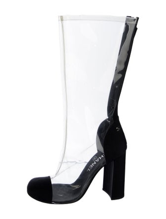 Chanel 2018 Interlocking CC Logo Lace-Up Boots