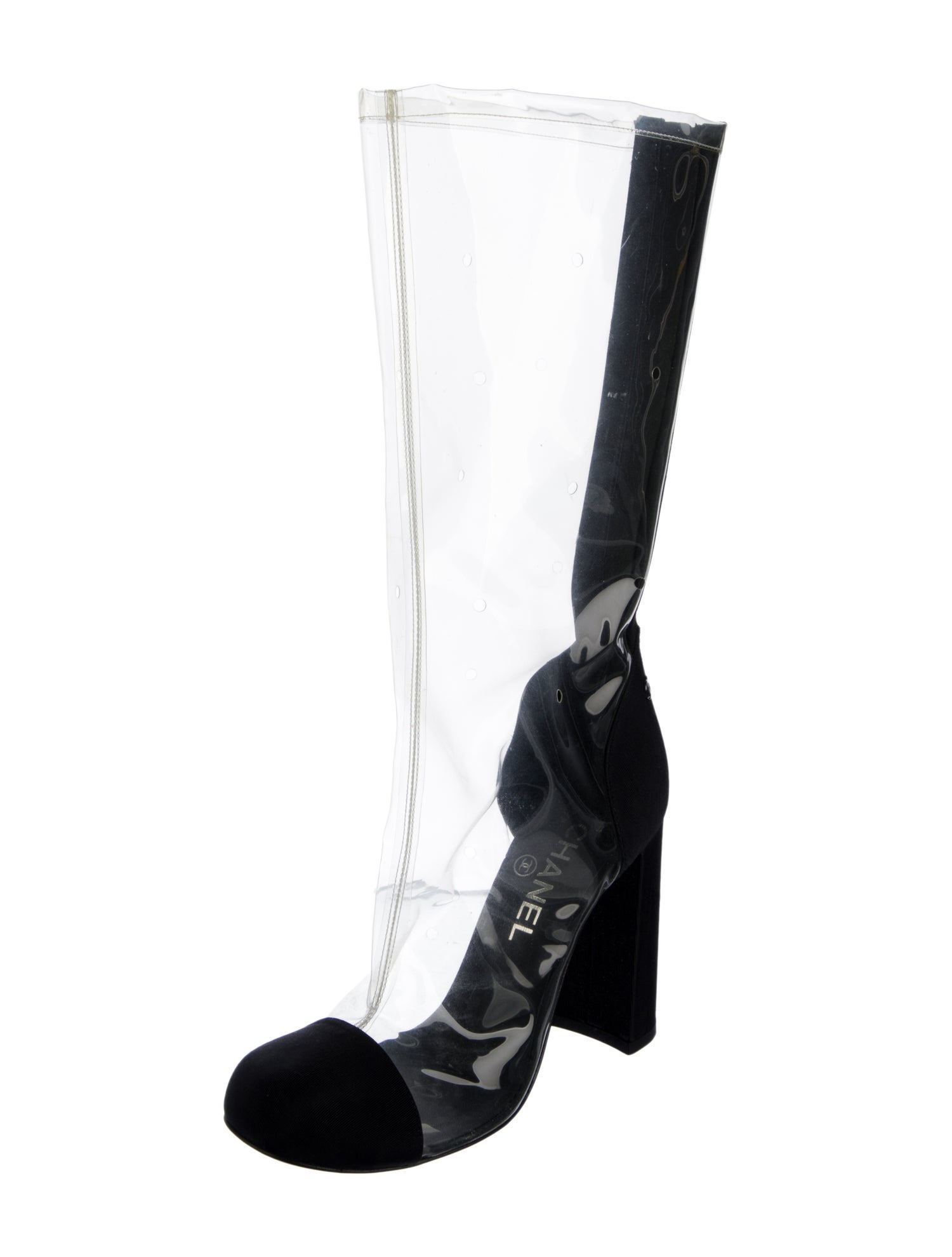 Chanel 2018 Interlocking CC Logo Lace-Up Boots