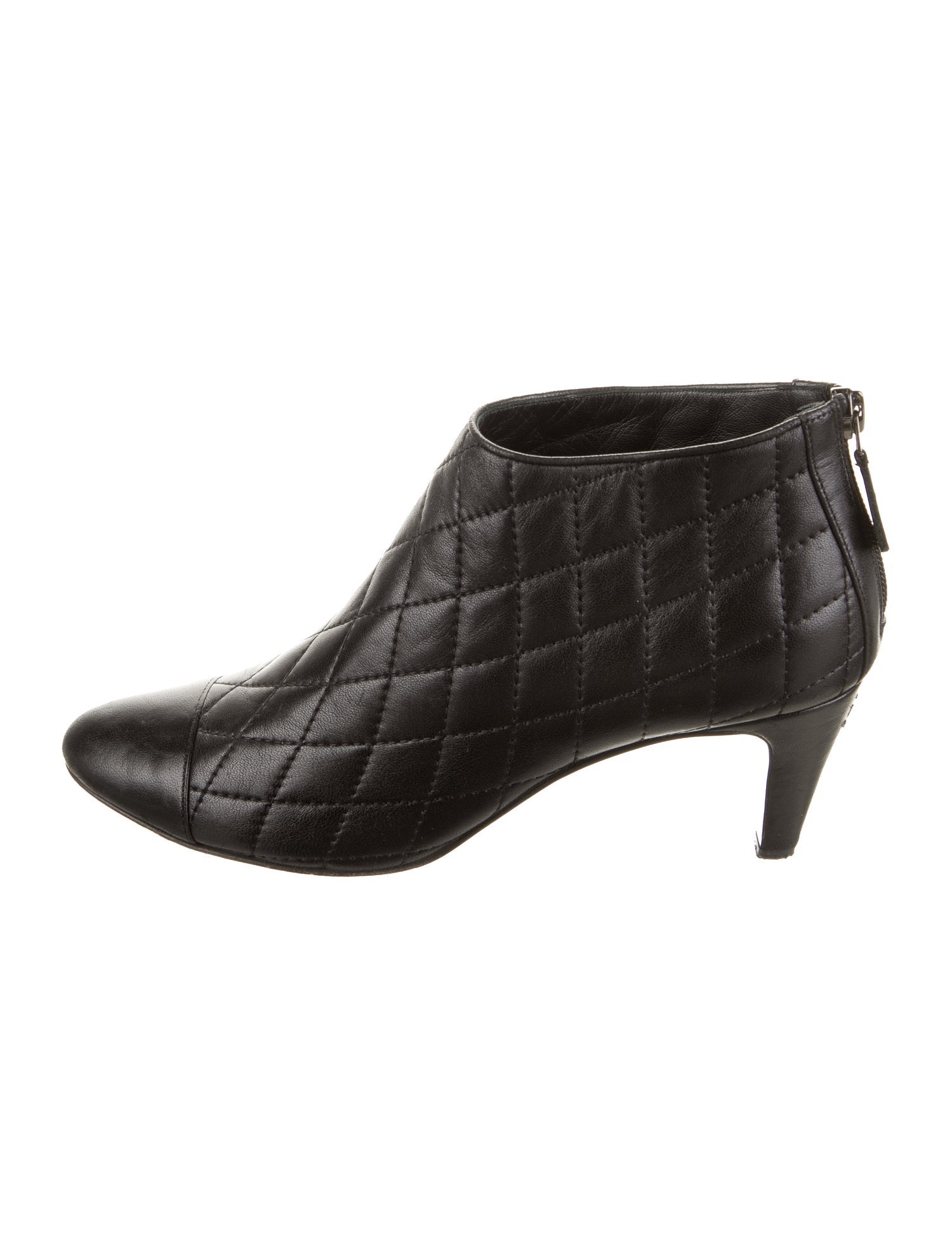 Chanel Interlocking CC Logo Leather Boots