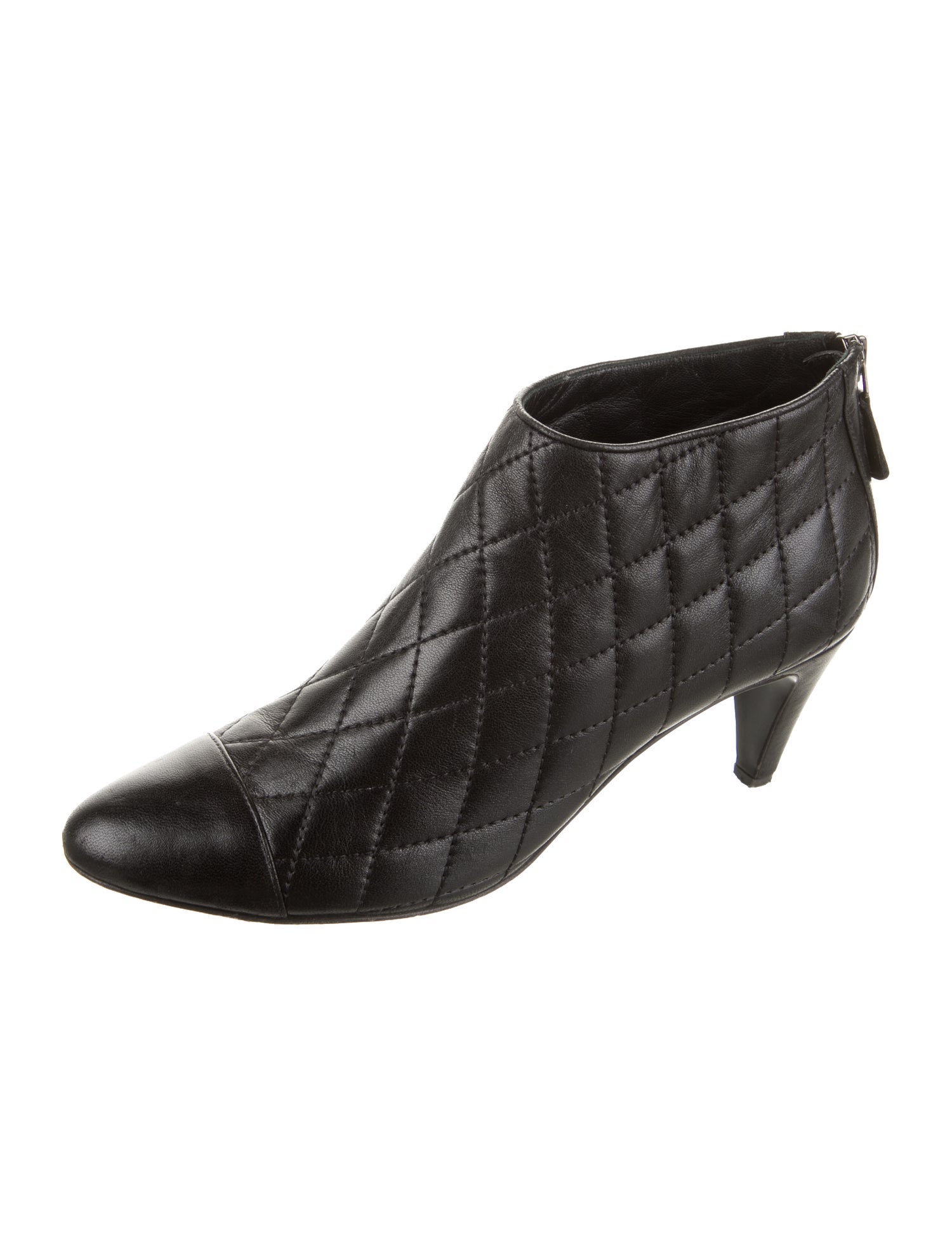 Chanel Interlocking CC Logo Leather Boots