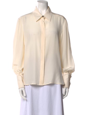 Chanel 2011 Silk Button-Up Top