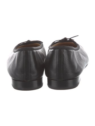 Chanel Interlocking CC Logo Leather Ballet Flats
