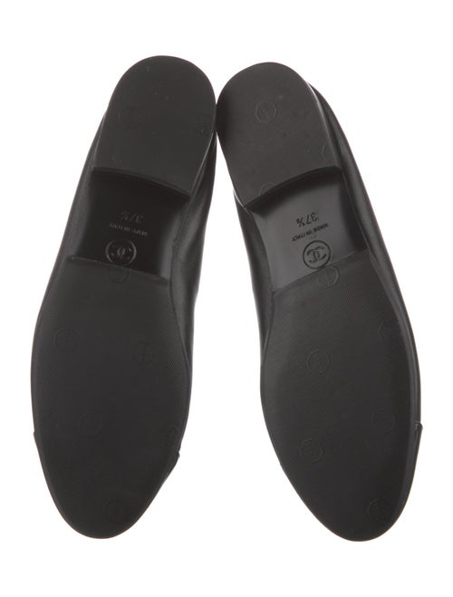 Chanel Interlocking CC Logo Leather Ballet Flats