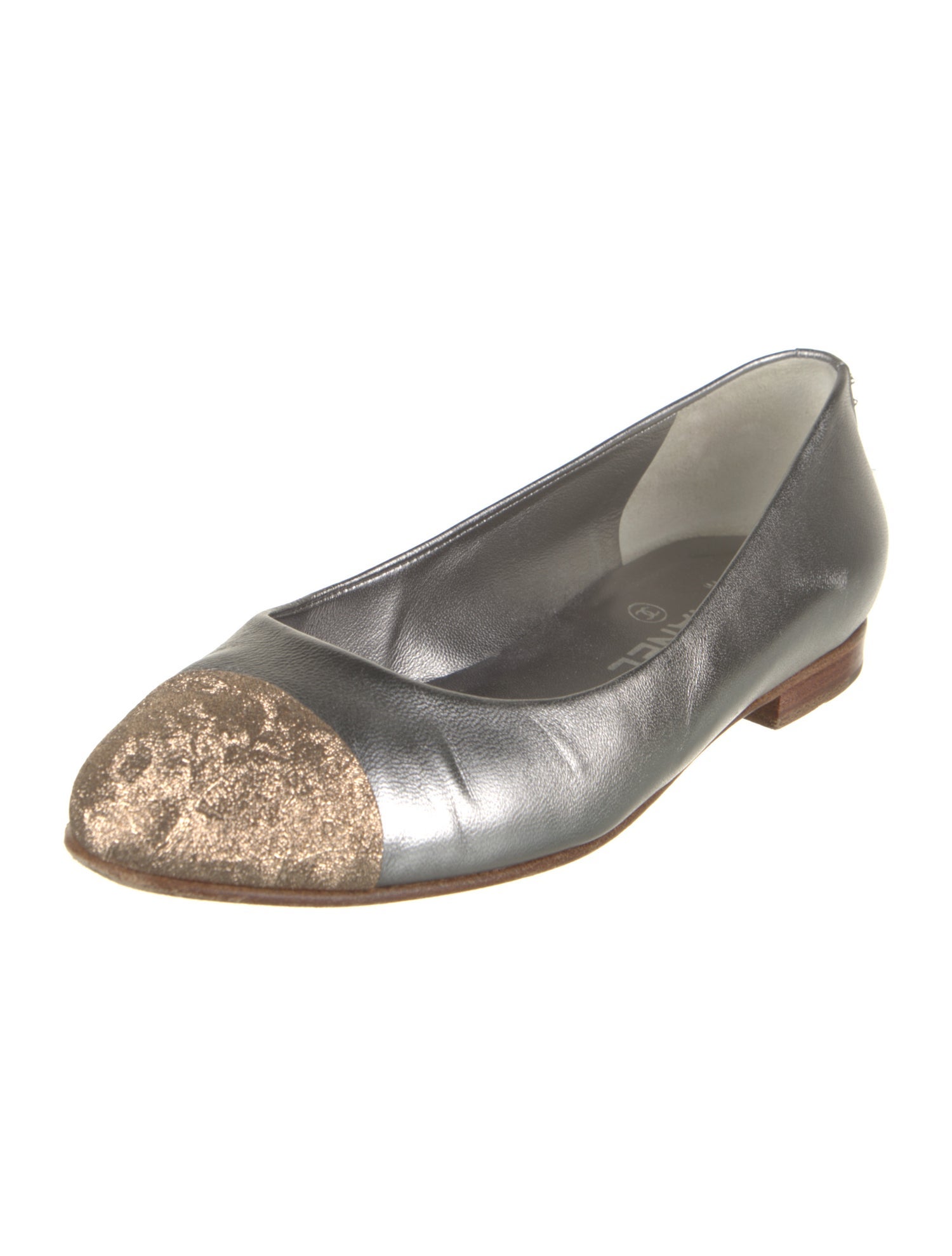 Chanel 2013 Interlocking CC Logo Ballet Flats