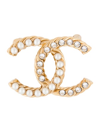 Chanel 2023 Strass CC Brooch