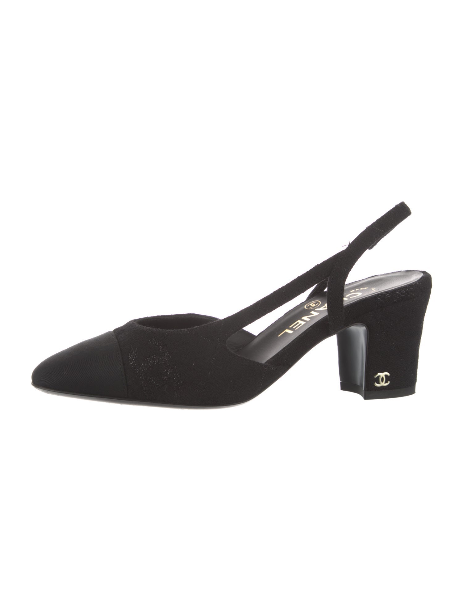 Chanel 2024 Interlocking CC Logo Slingback Pumps