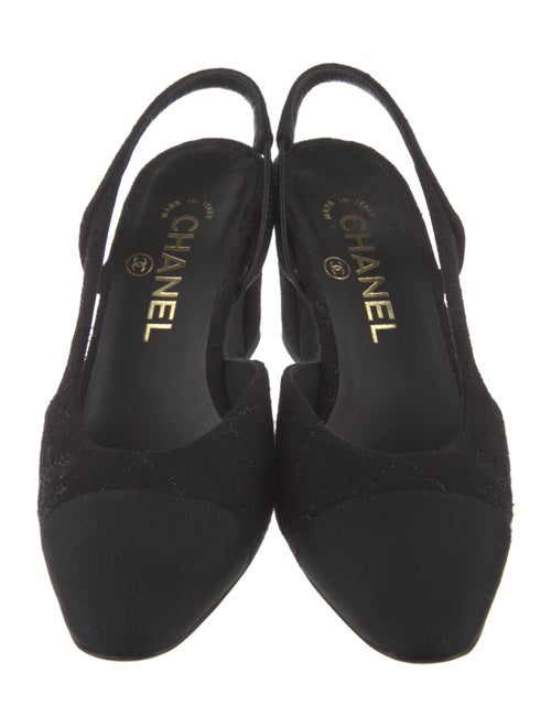 Chanel 2024 Interlocking CC Logo Slingback Pumps