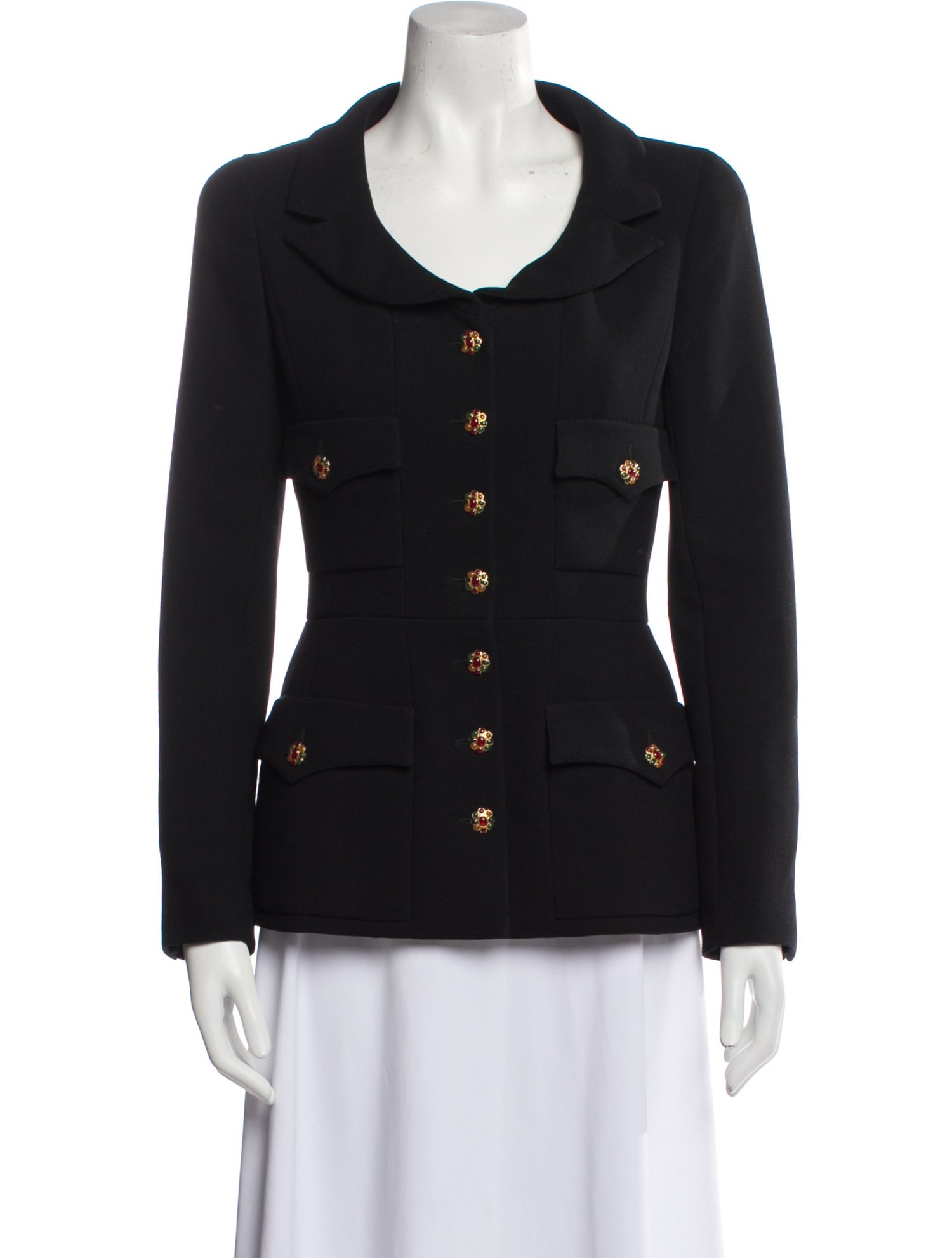 ジャケット Christian Dior | Essentials OFF-THE-SHOULDER JACKET Off-The-Shoulder Jacket Black Double-Breasted Wool and Silk