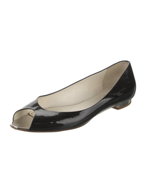 Chanel Interlocking CC Logo Patent Leather Flats