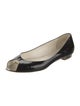 Chanel Interlocking CC Logo Patent Leather Flats