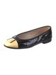 Chanel Interlocking CC Logo Patent Leather Ballet Flats