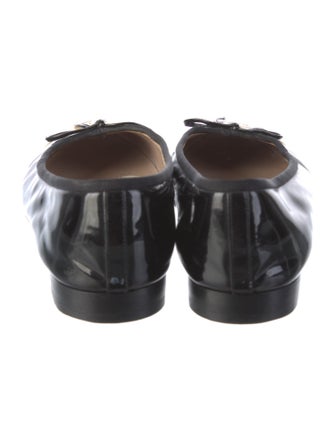 Chanel Interlocking CC Logo Patent Leather Ballet Flats