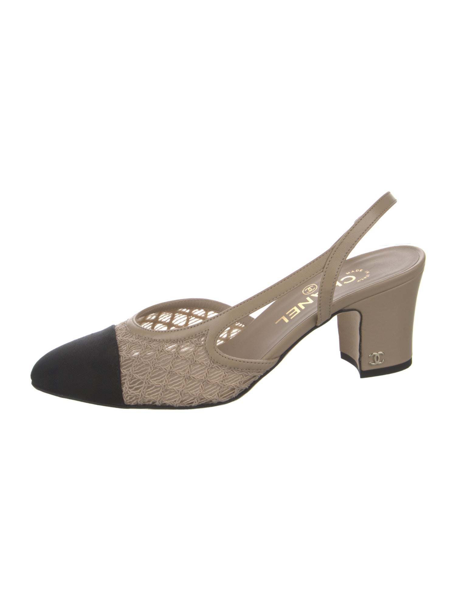 Chanel 2025 Interlocking CC Logo Slingback Pumps
