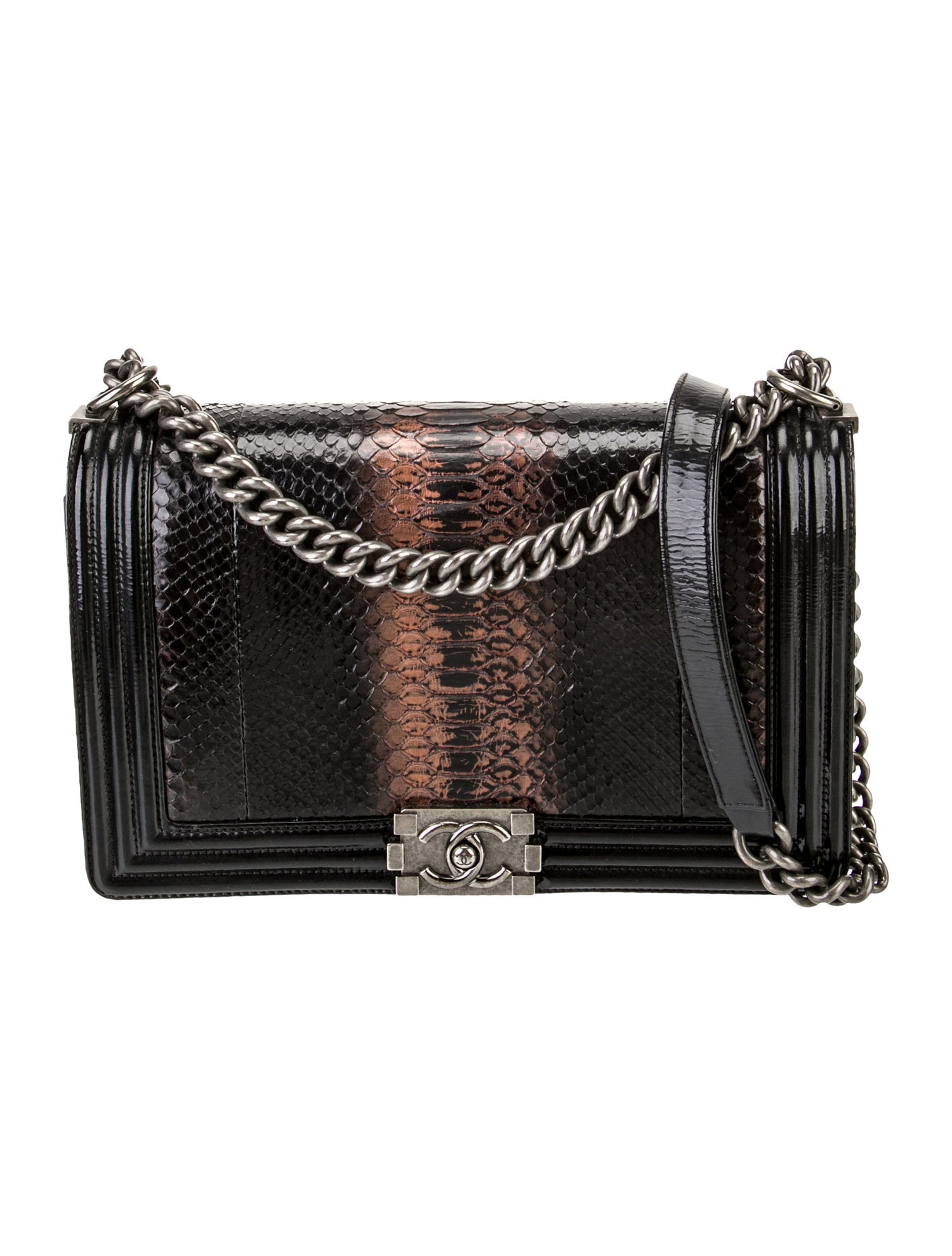 Chanel Large Python Boy Bag