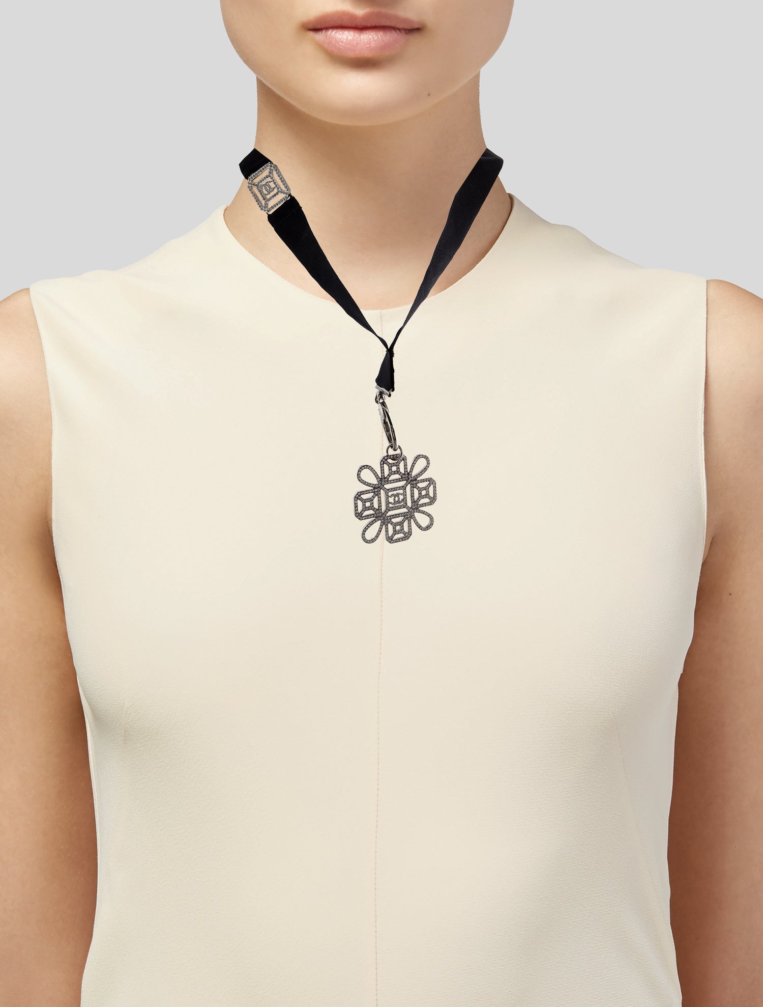 Chanel Strass CC Pendant Necklace